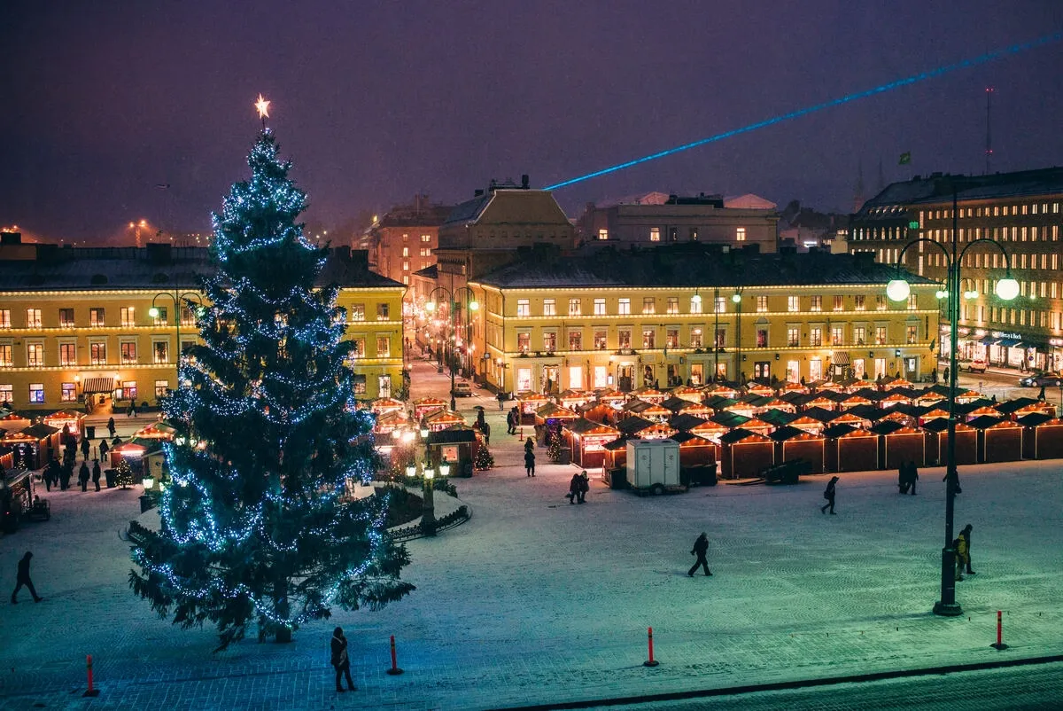 Christmas market in Helsinki.