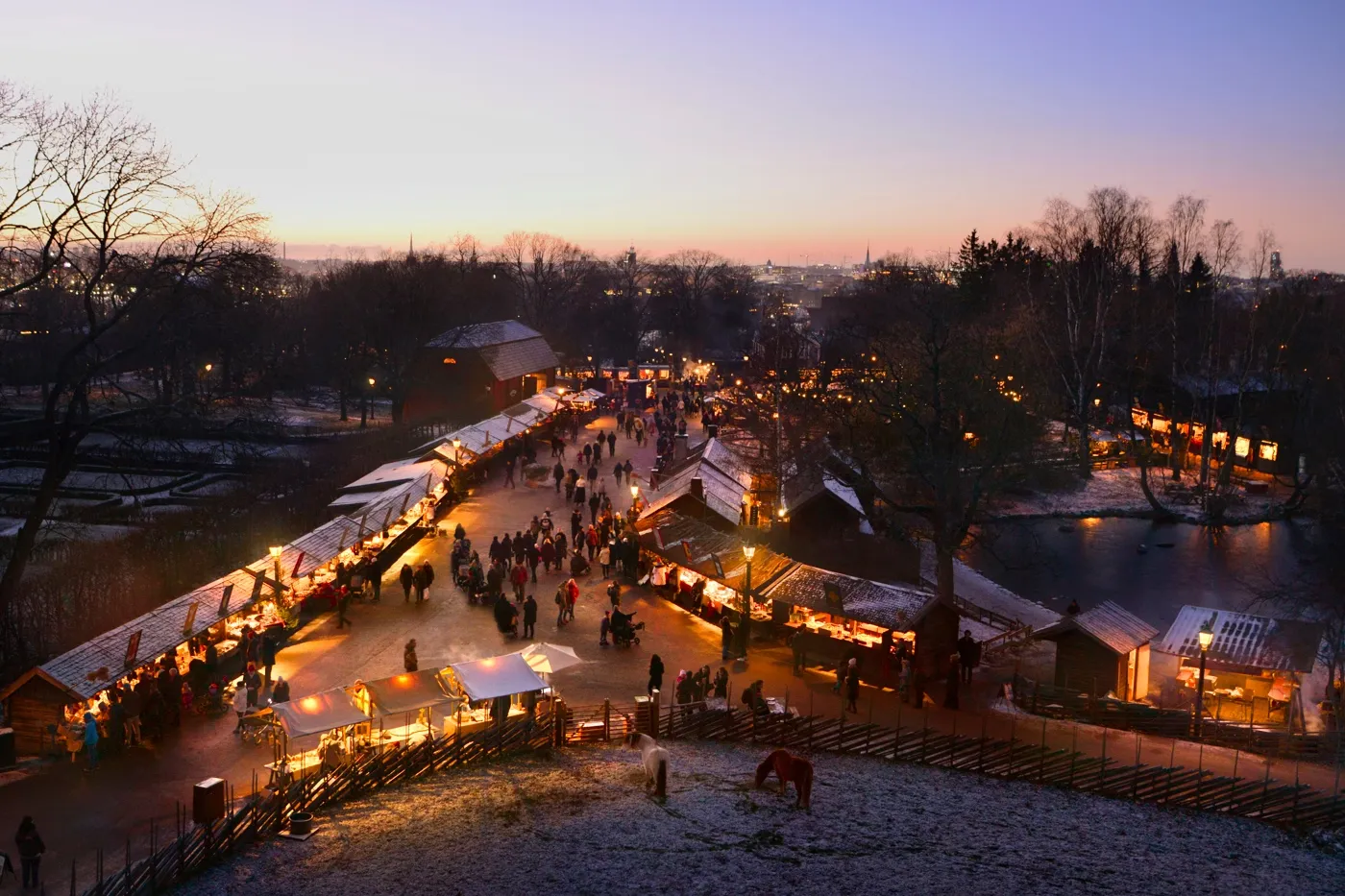 Christmas market at Skansen open air museum in Stockholm