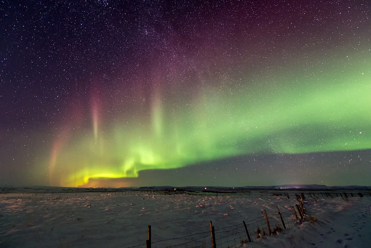 Northern lights over Iceland